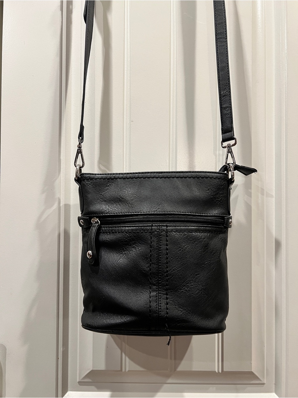 G.H. Bass & Co. Black Vegan Leather Crossbody Bag